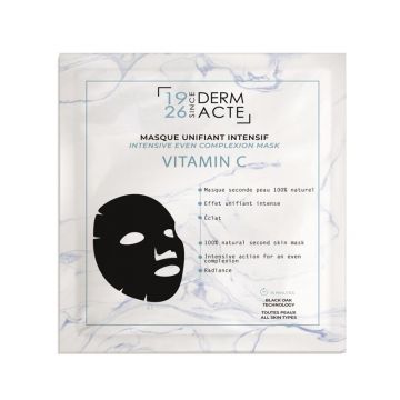 Masca folie Academie DermActe Unifiant Intensif cu vitamina c pentru luminozitatea tenului 1buc