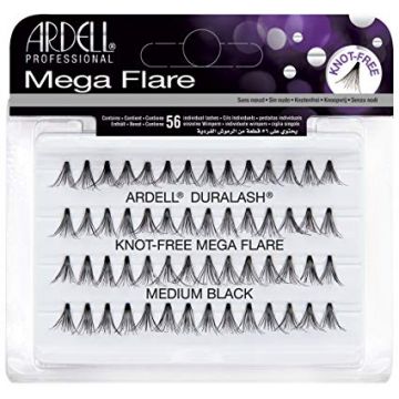 Gene false Ardell Mega Flare Individual Knot-Free Long Black 