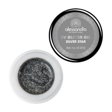 Gel unghii Alessandro UV Glitter Silver Star 5gr