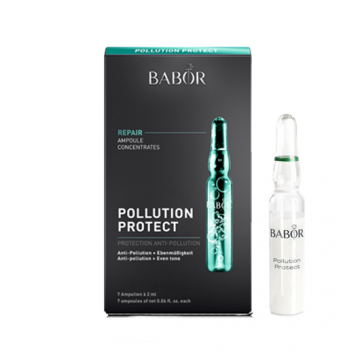 Fiole tratament profesionale Babor Pollution Protect efect antipoluare si reparare pentru ten 24x2 ml
