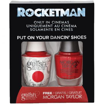 Set lac de unghii saptamanal si semipermanent Gelish&Morgan Taylor Two of a Kind Put on Your Dancing Shoes 15ml+15ml