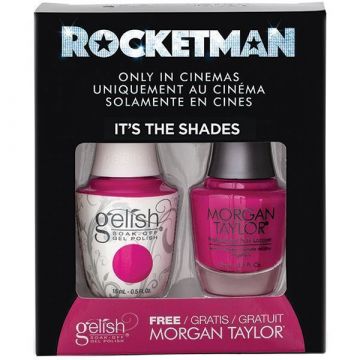 Set lac de unghii saptamanal si semipermanent Gelish&Morgan Taylor Two of a Kind It's The Shades 15ml+15ml