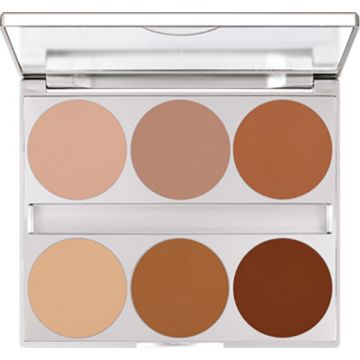 Pudra Kryolan Ultra Dual Finish Palette 6 culori 10g