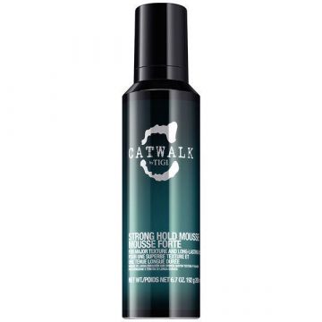 Spuma de par Tigi Cat Walk Row Strong Hold Mousse pentru fixare puternica 200ml
