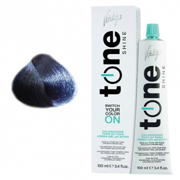 Vopsea semipermanenta de par Vitality's Tone Intense Blue Black fara amoniac